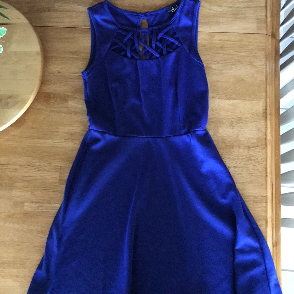 Blue skater dress